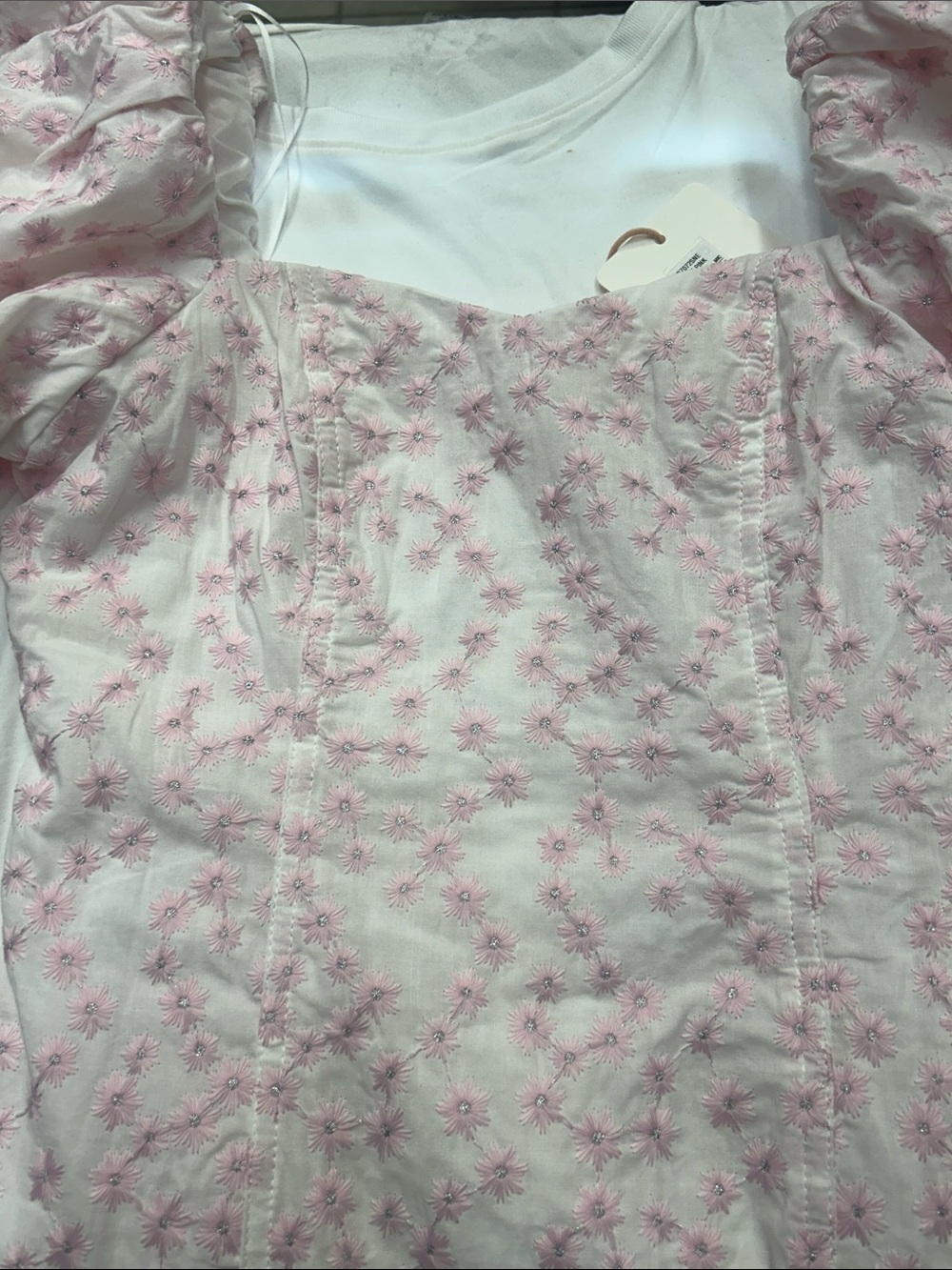 GB Embroidered Floral Print Midi Dress 100% cotton XS